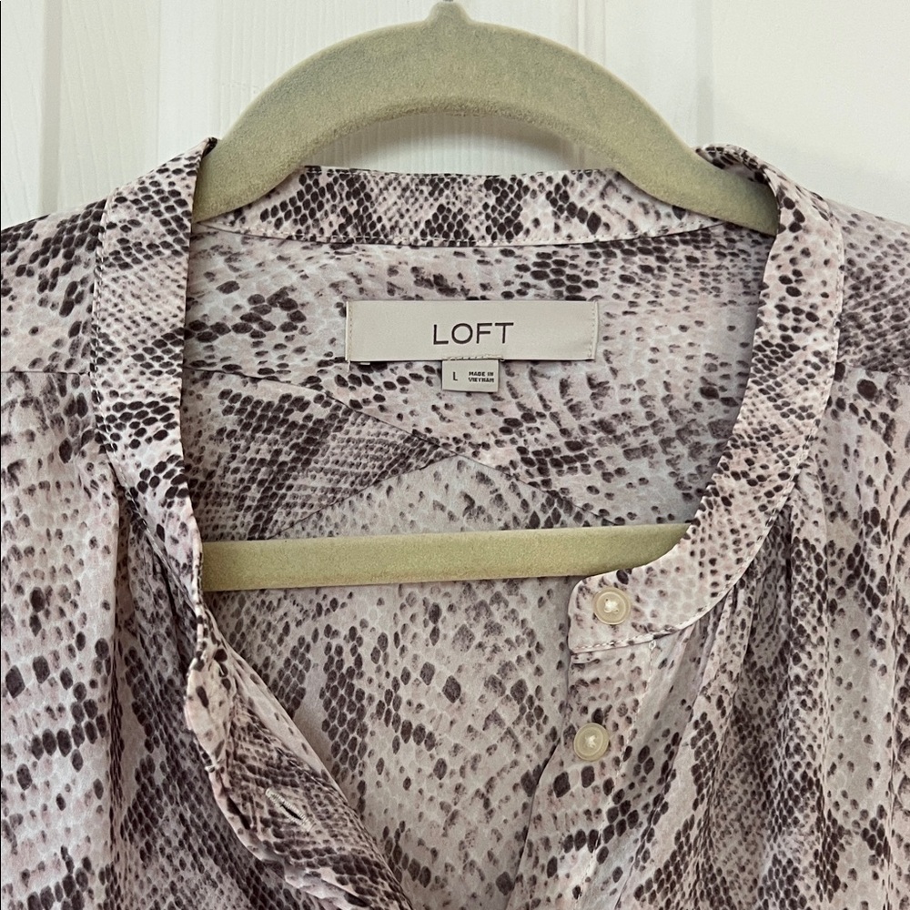 LOFT Women's Snake Print Blouse